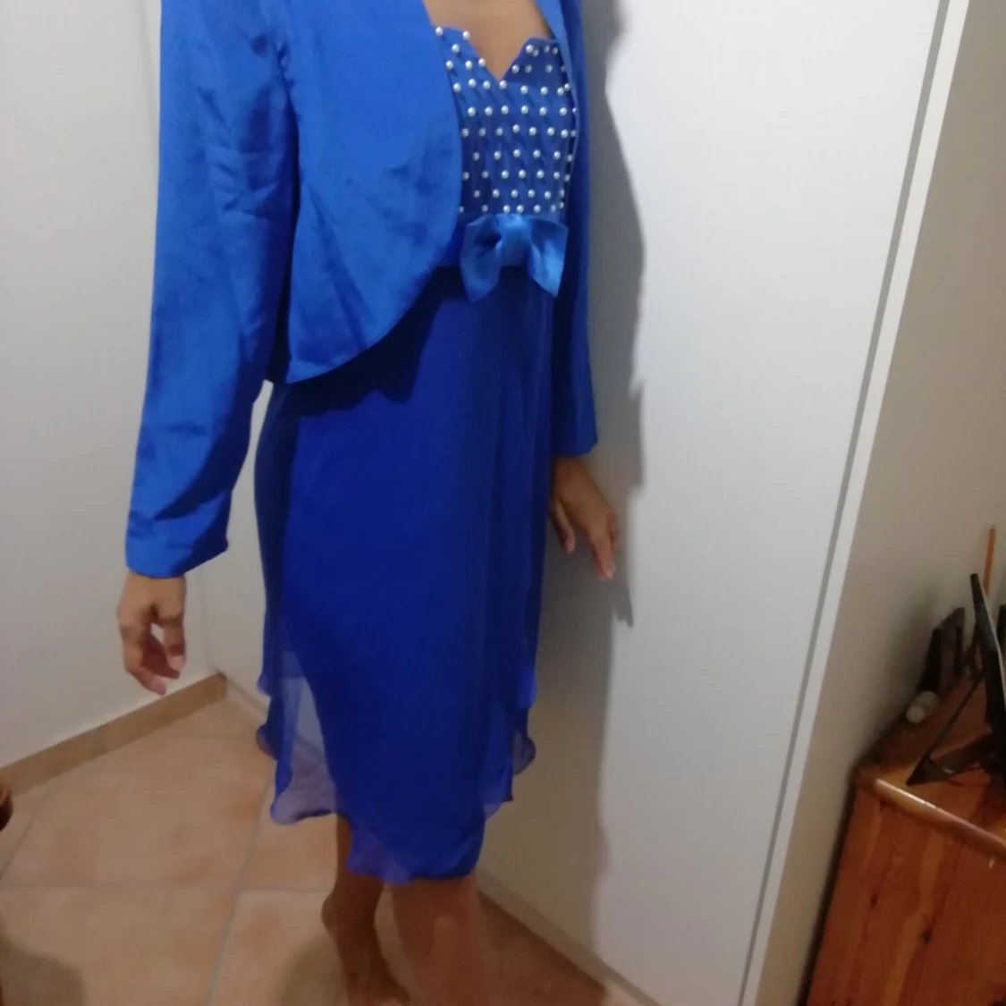 Blue dress blaser set - 91