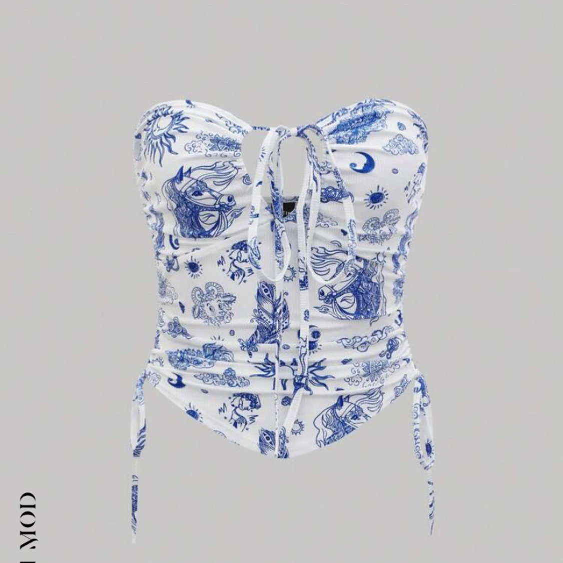 Blåvit topp från shein