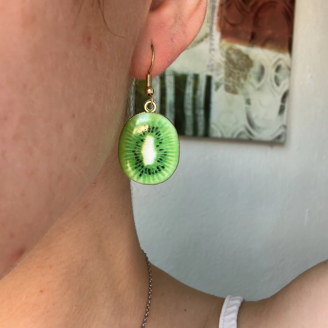 Örhängen med kiwi motiv!’