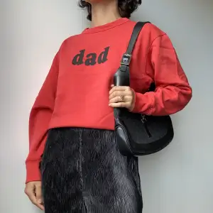 • VIBRANT RED ”DAD” SWEATSHIRT WITH FLEECE INSIDE, FROM FACE COLLECTION  • SIZE - XXS / EU 32 (Fits XS-M) • BRAND - Acne Studios • MATERIAL - Cotton