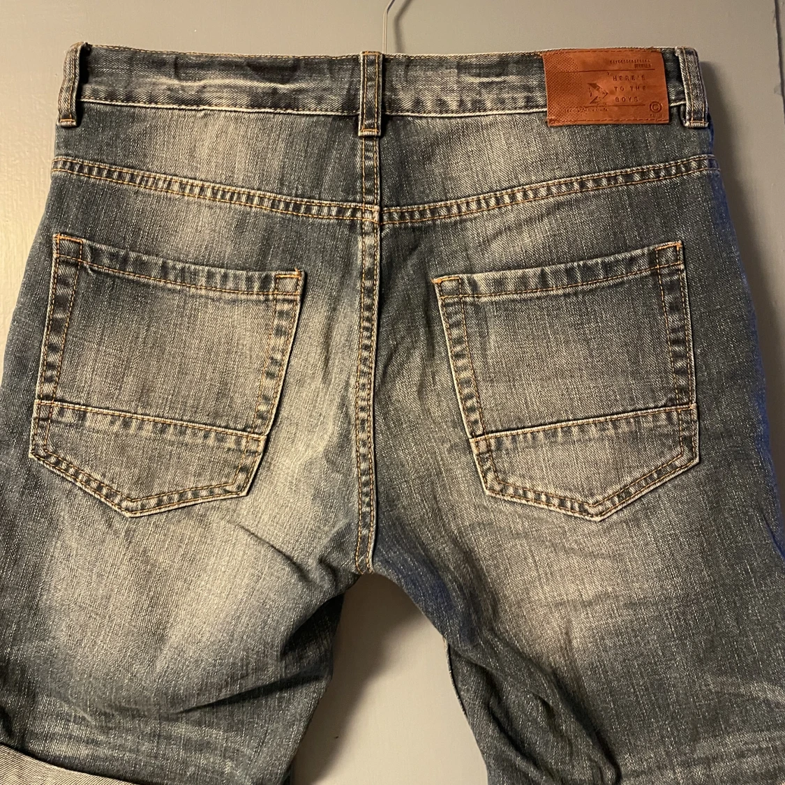 Blåa jeansshorts  - 90