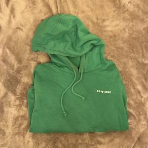 Grön hoodie - Fin grön hoodie från H&M. Använts väl men i gott skick. Passar till det mesta och är lite kortare i modellen. 