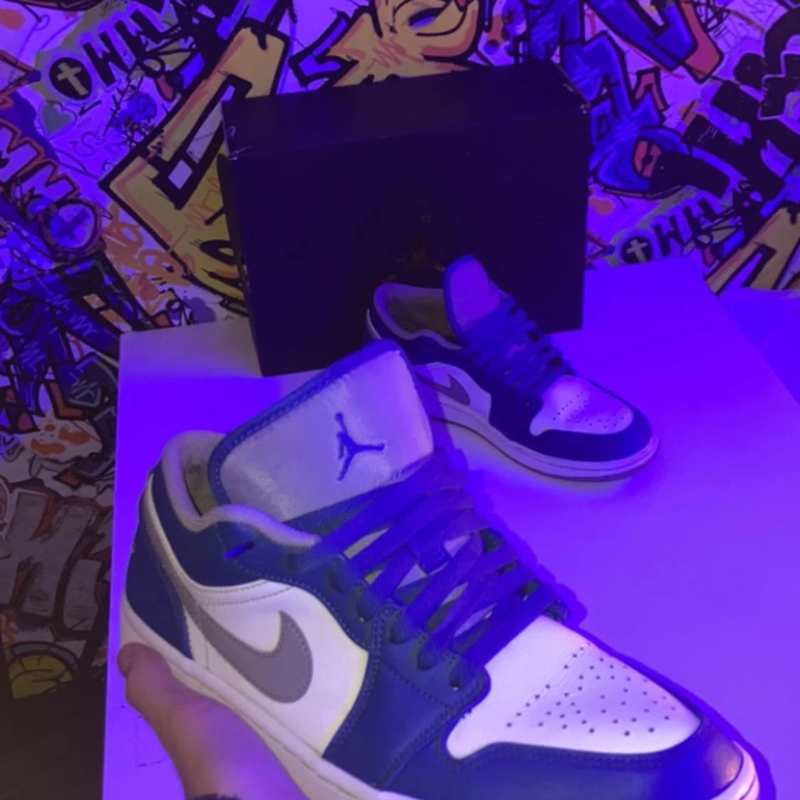 Air Jordan 1 low ”True blue Cement” - 90