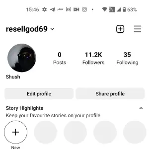 Hej säljer en Instagram konto med 11tusen följare.  Ge bud
