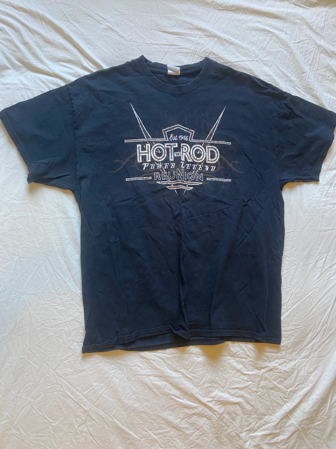 Hotrod svart T-shirt med tryck - 90