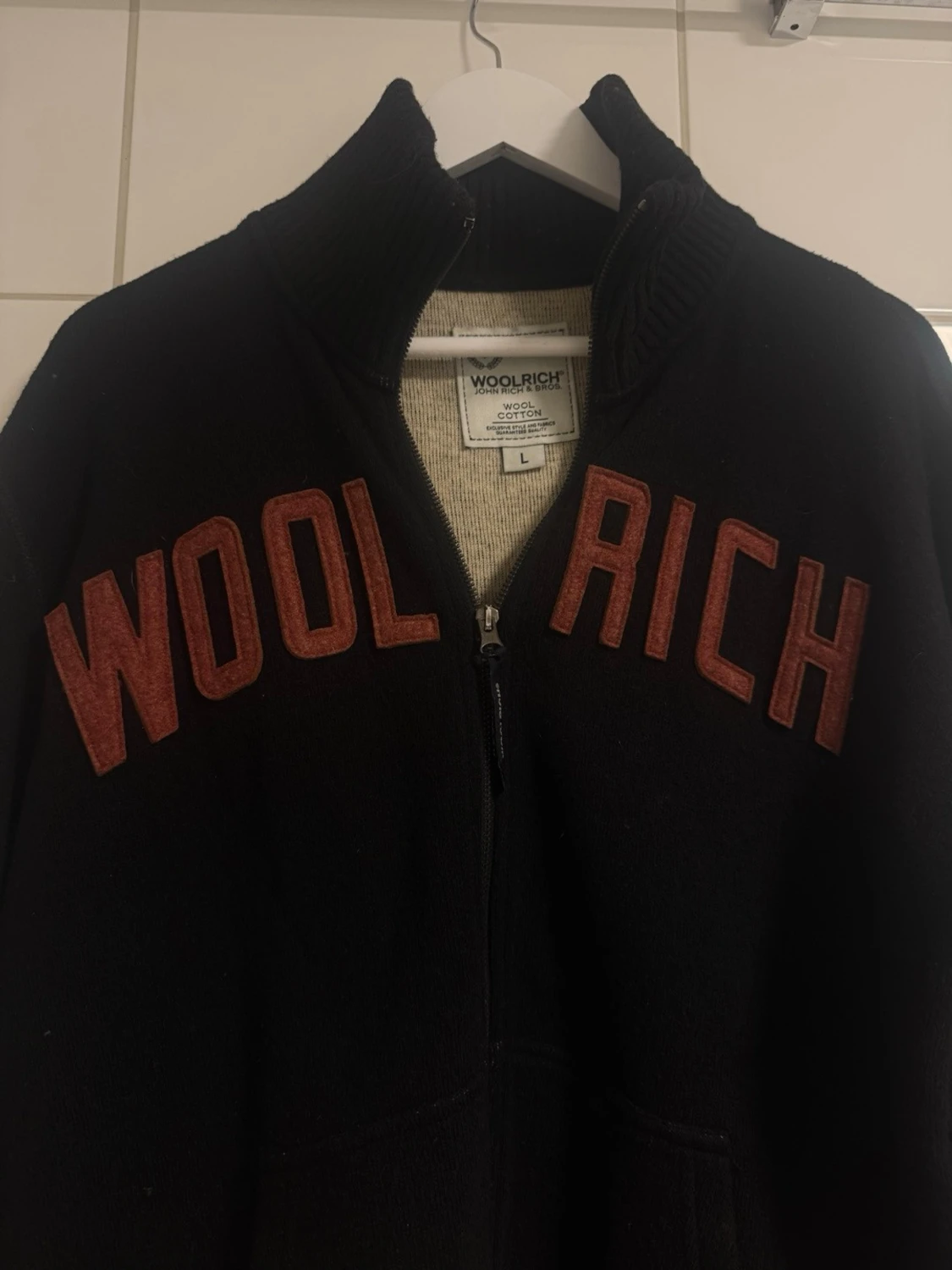 Woolrich zip- cardigan strorlek -L - 1