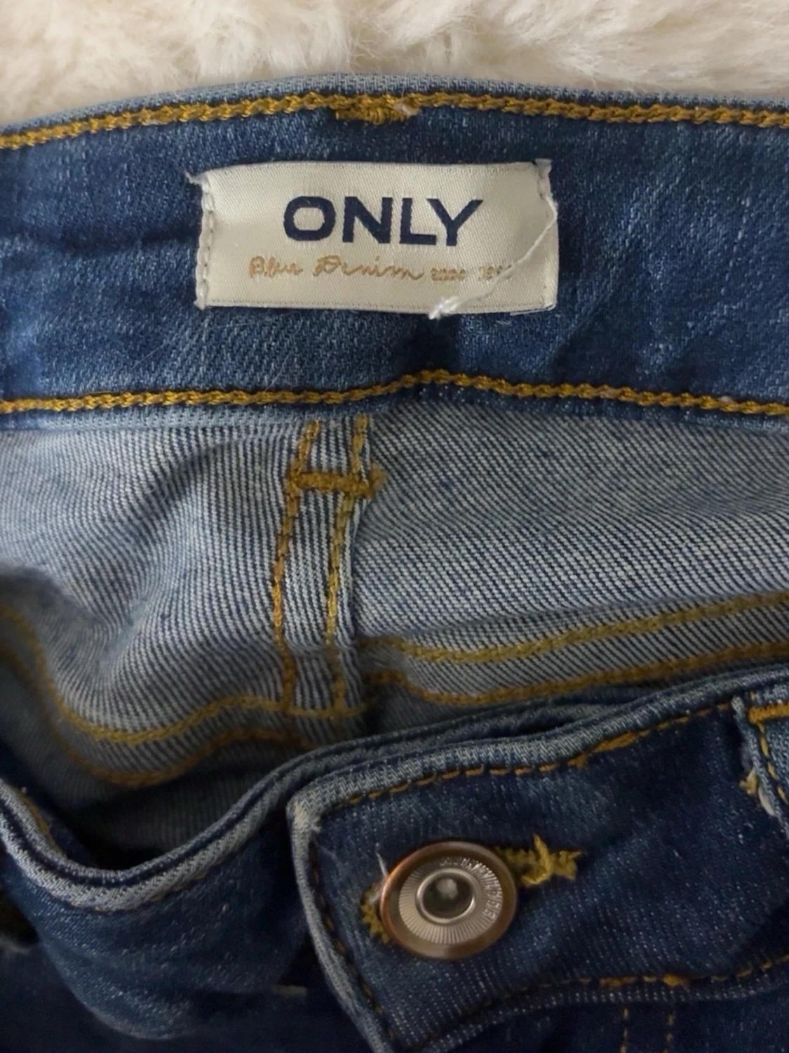 Blå bootcut jeans med låg midja - 5