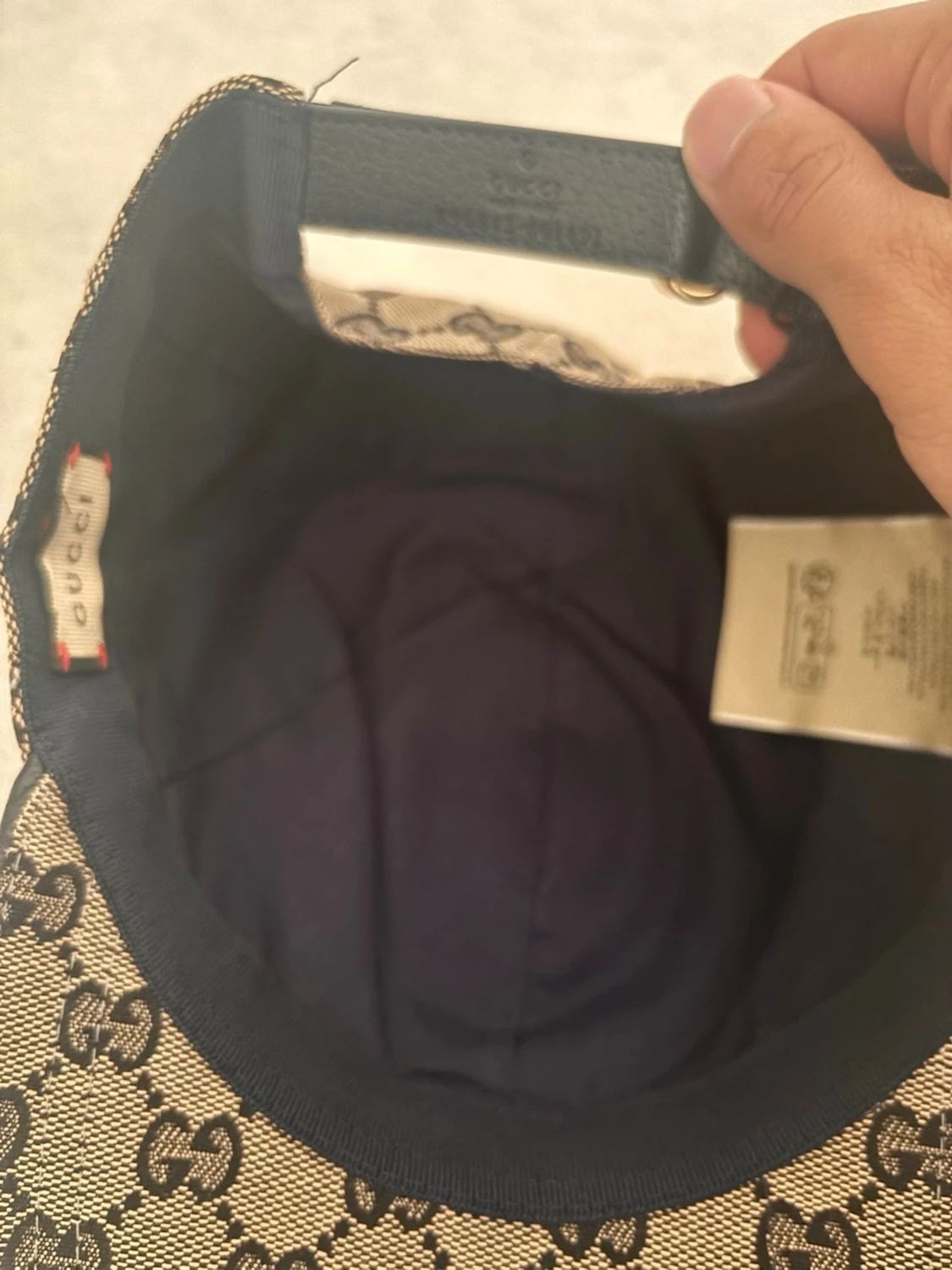 Gucci beige keps med GG-mönster - 4