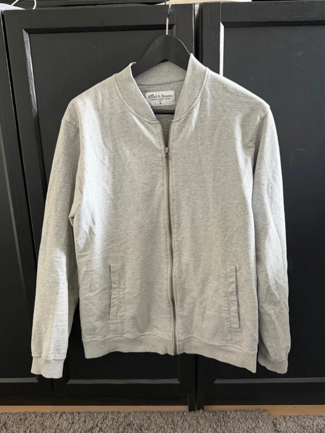 Ljusgrå zip cardigan  - 1
