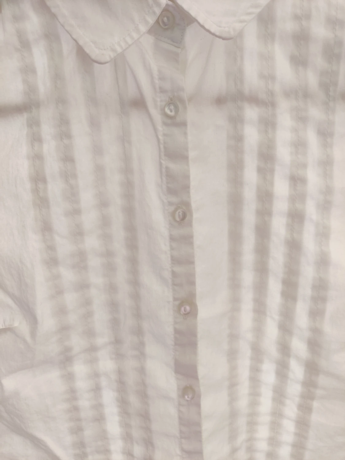 Vintage Vit kortärmad blus med knappar - 2