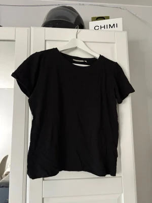 Svart t-shirt från InWear - En klassisk svart t-shirt från InWear med rund halsringning och korta ärmar. T-shirten är i en enkel och stilren design, perfekt att matcha med jeans eller kjol. Tillverkad i mjuk bomull för en bekväm känsla.