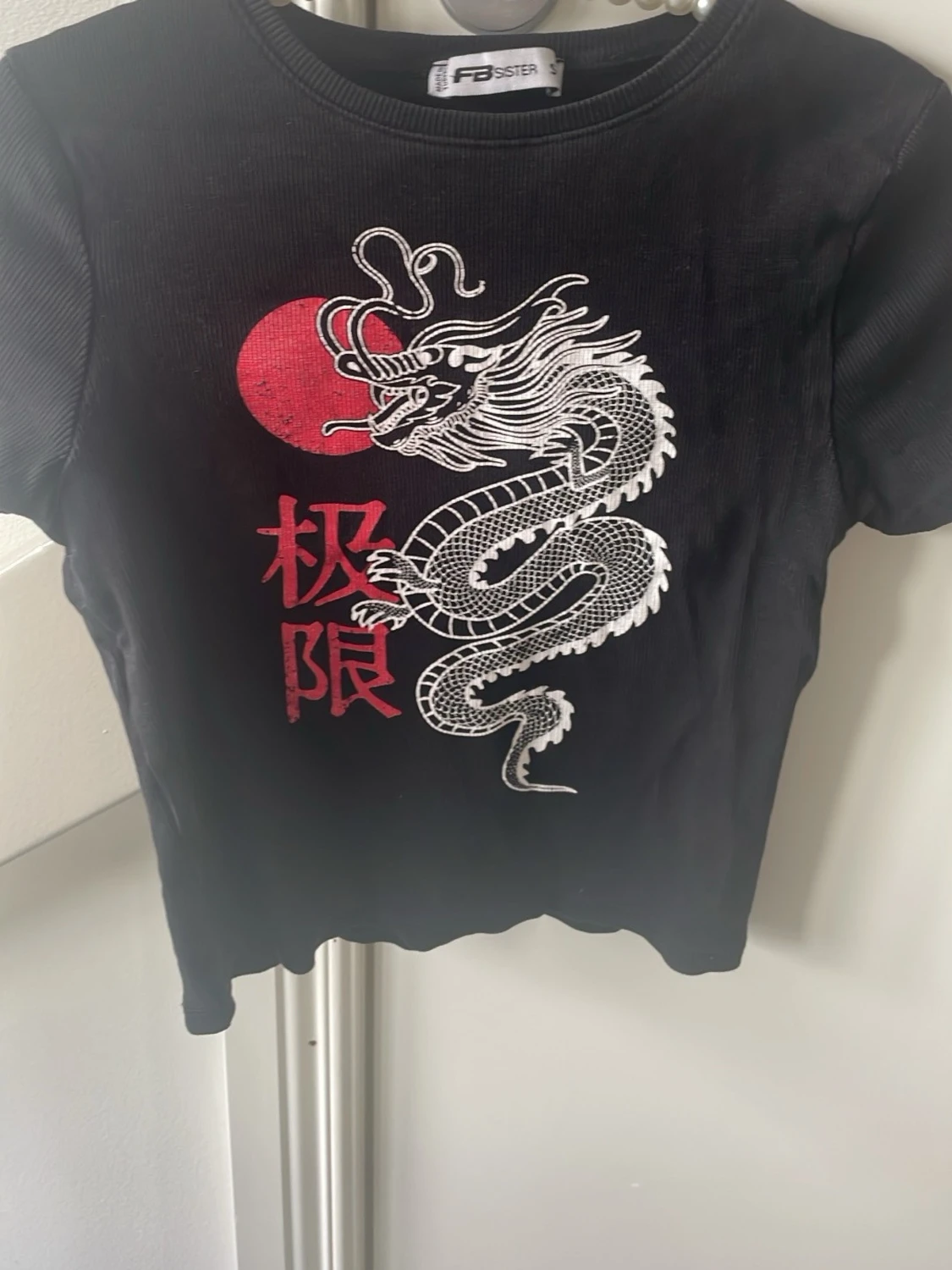 Svart t-shirt med draktryck