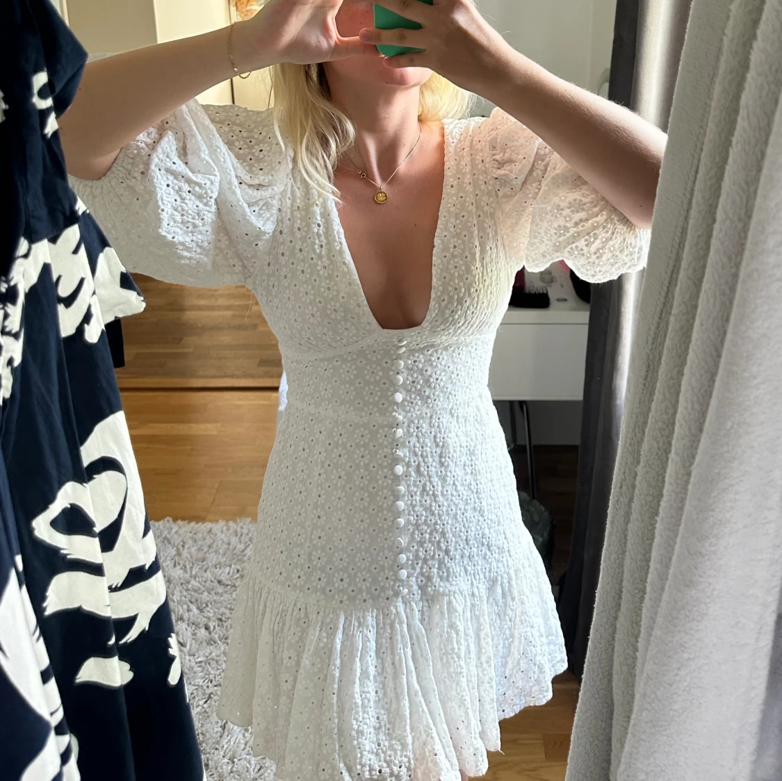 Vit sommar/studentklänning  - 90