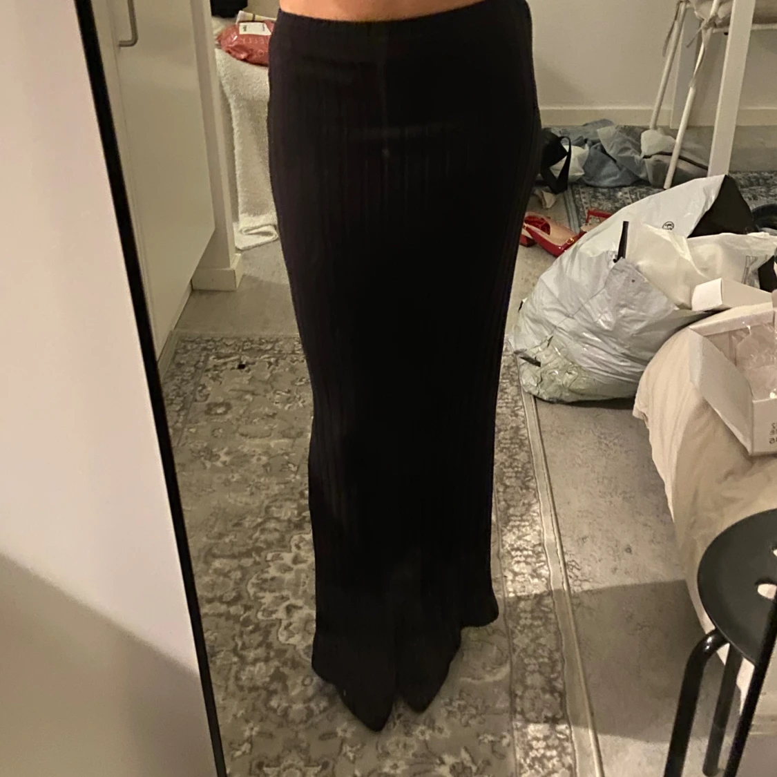 Ribbad Maxi kjol - 93