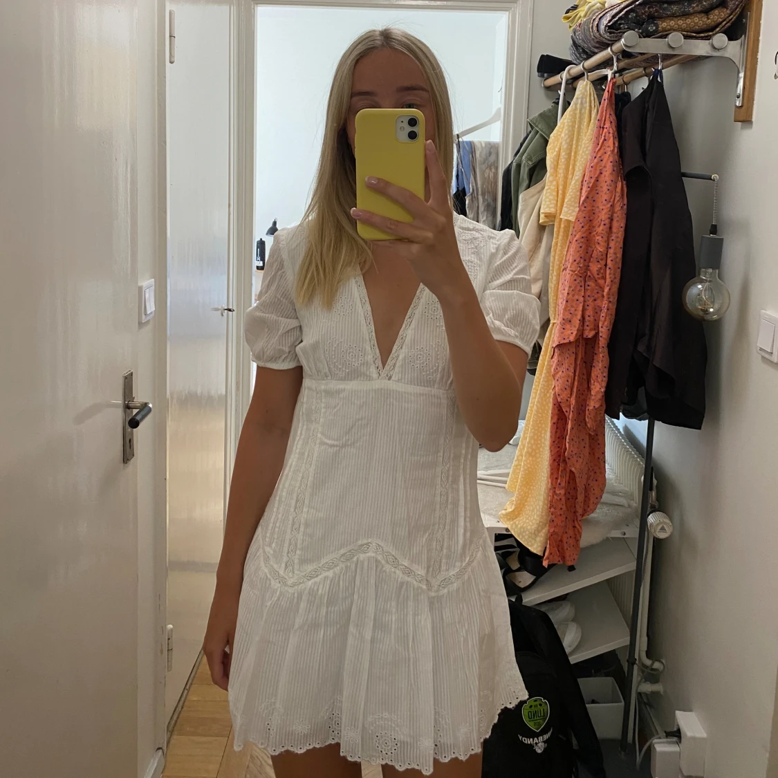 Vit zara klänning  - 90