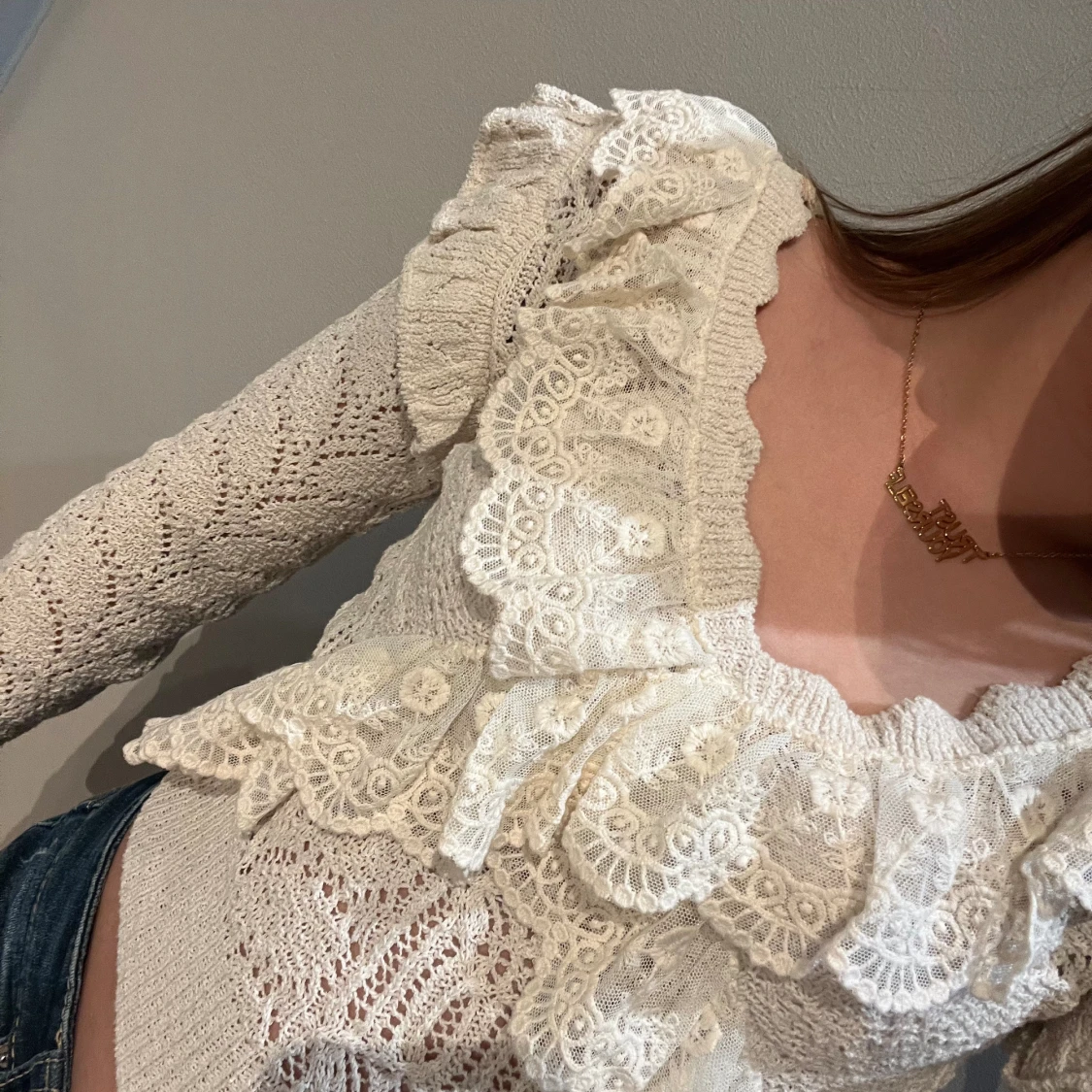 Beige Zara topp🥂 - 90