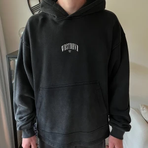 Oversized hoodie  - Herrmodell. Tvättad svart färg. Storlek M men oversized (mer som en L). Nyskick. Nypris 1200 kr🖤