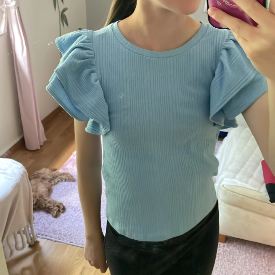 blå volang tröja - 91