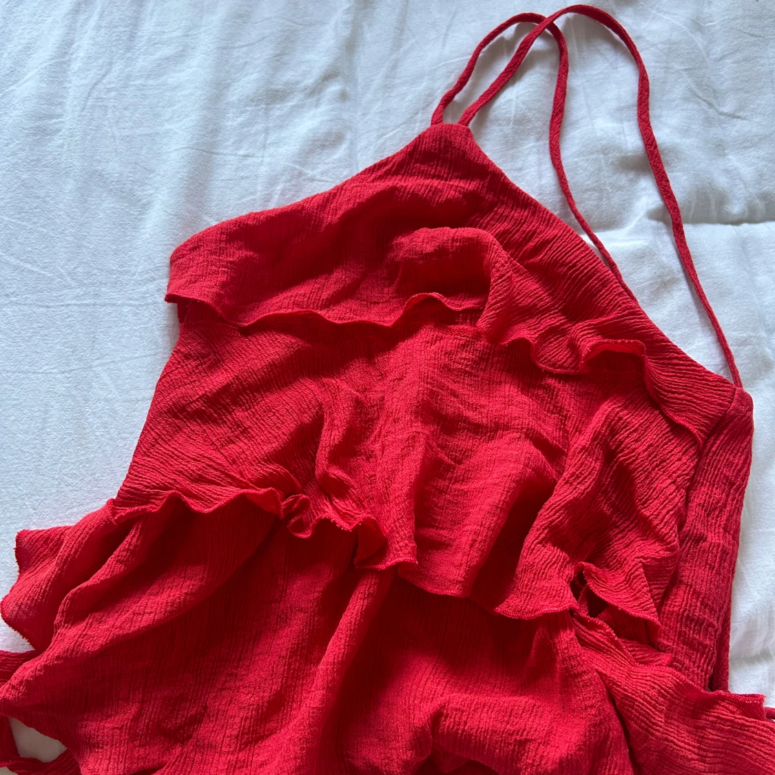 Röd volangtopp xs - 91