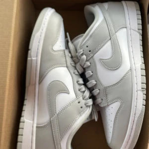 Nike Dunk Low Retro (Grå) - Ett par riktigt schyssta Dunks som aldrig blivit använda, köpte de ganska billigt och tänkte att de kunde gå o sälja för lite dyrare.   Allt i Perfekt skick med skorna! 😁