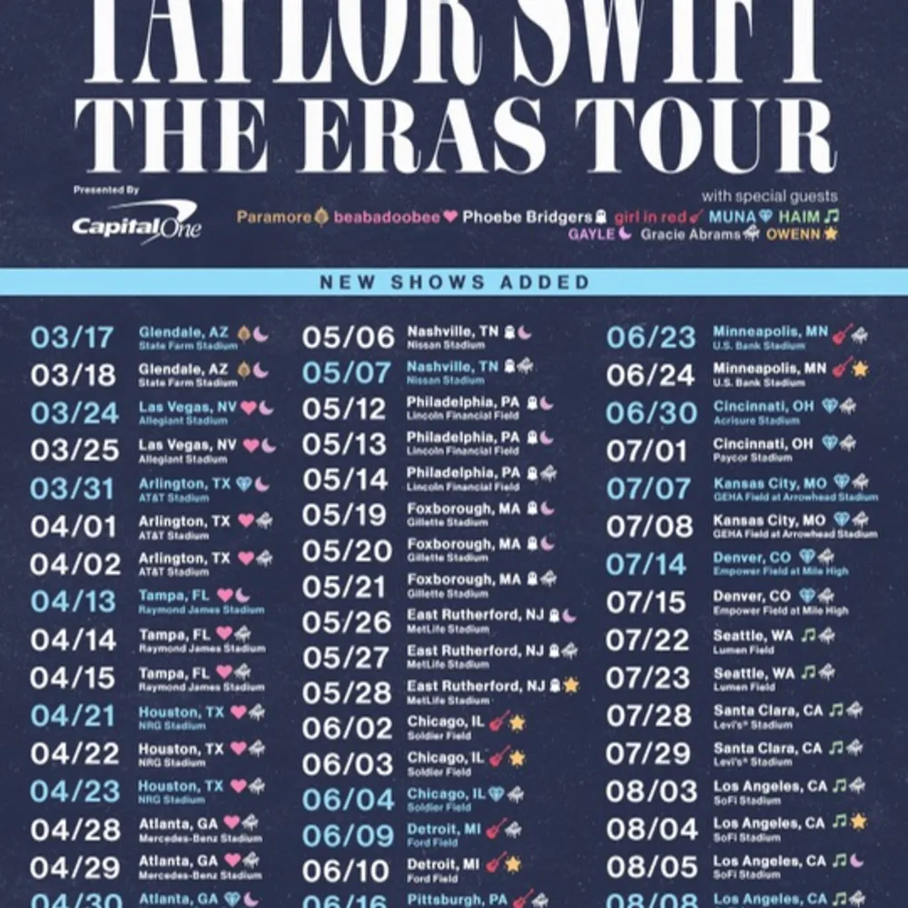 Säljer en biljett till Taylor Swift’s utsålda konsert i Stockholm den 17/5. Biljetten är i sektion 126 läktare 1 rad 20 plats 47. På den andra bilden ser man vart man sitter.  Biljetten kommer att skickas via ticketmasters app. Skicka pm vid intresse. Accessoarer.