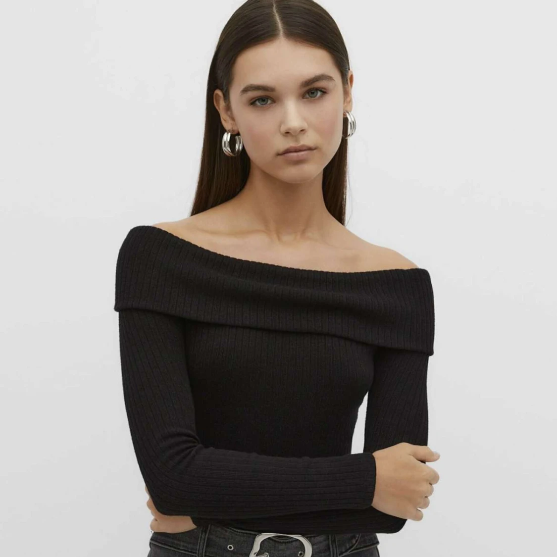 Off shoulder tröja - 90