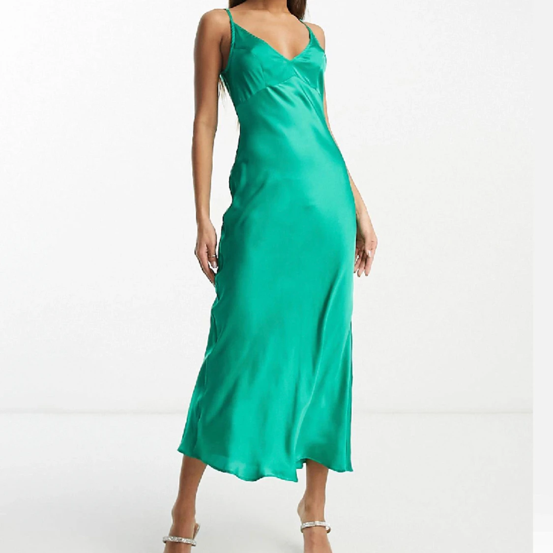 Balklänning grön satin