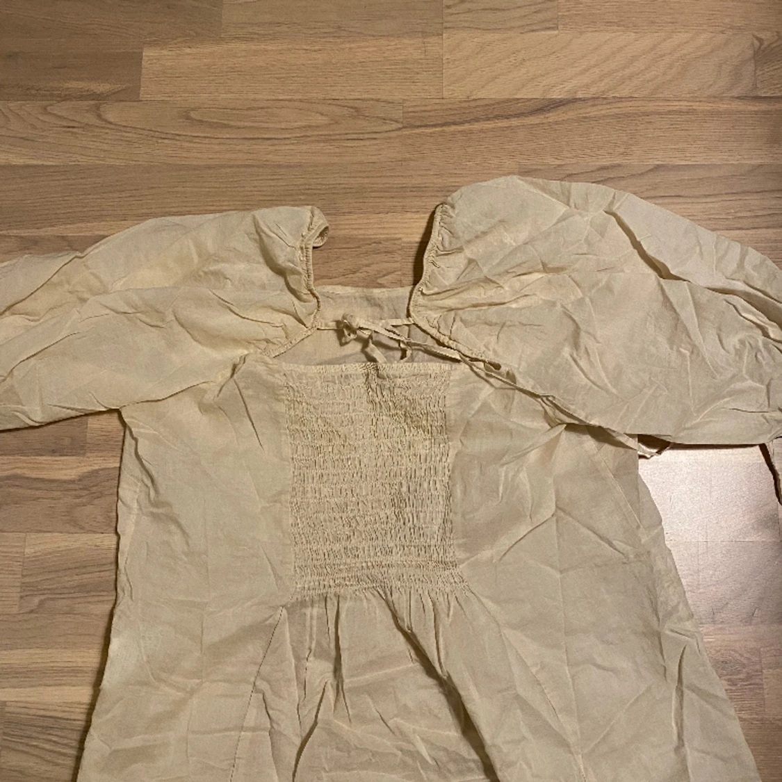 Beige linneblus  - 90