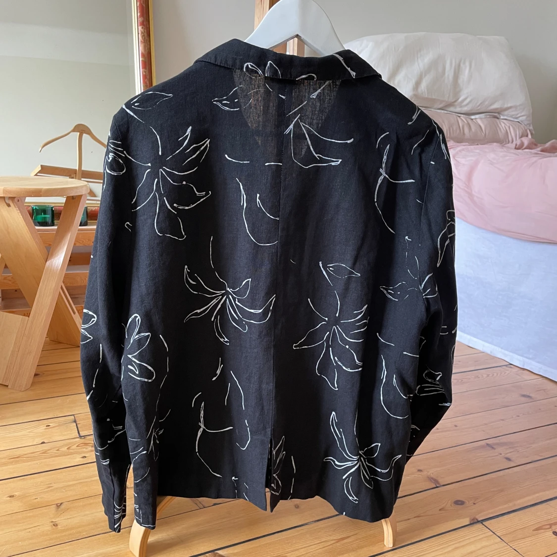 Skjortblus i linneblandning - 91