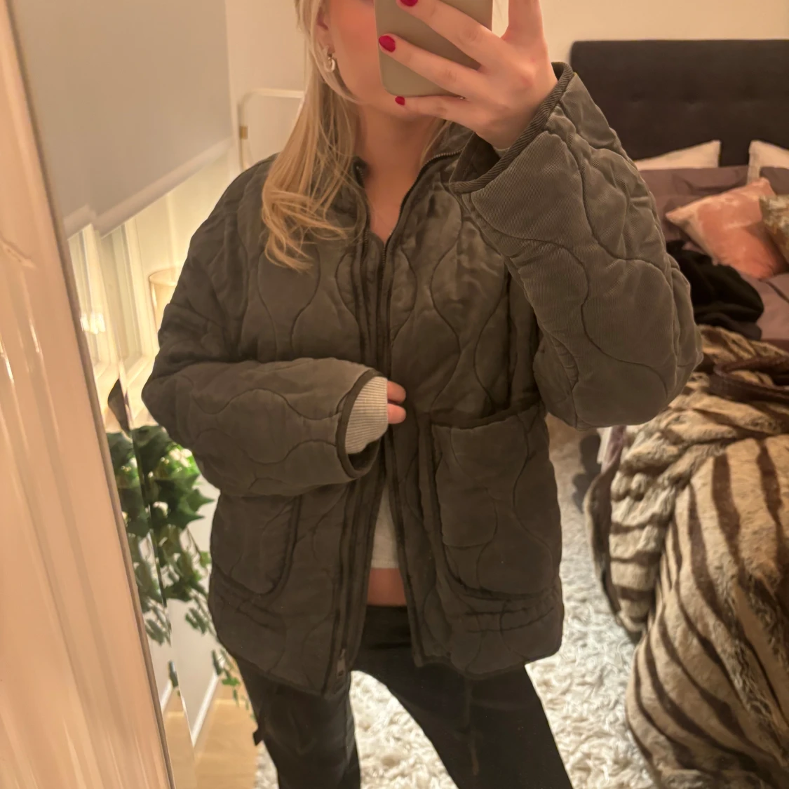 Zara quiltad jacka  - 91