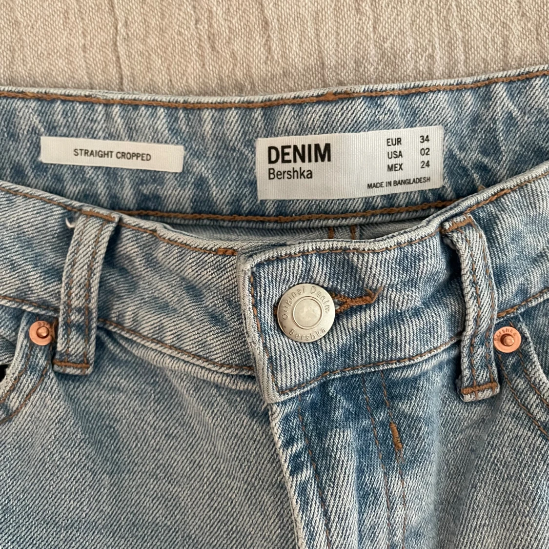 Bershka Straight Cropped Jeans - 92