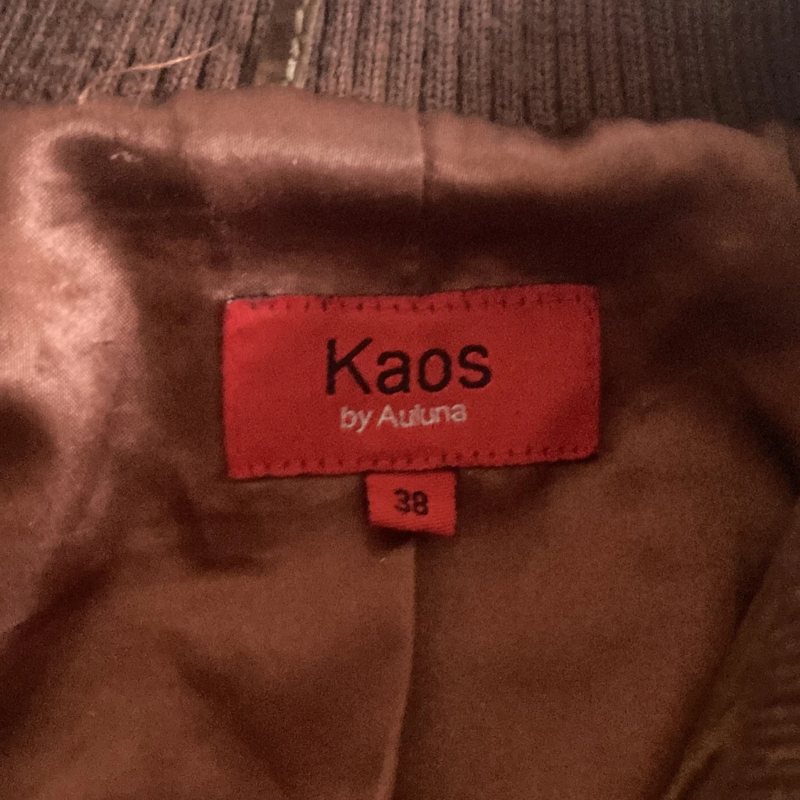 Brun läderjacka - 90