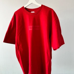 Supreme Box Logo - Red Supreme box logo tee Size XL Worn once Bought from Supreme online store  IF YOU NEED MEASUREMENTS OR YOU HAVE ANY QUESTION YOU CAN WRITE ME! Some required reading: • All my items is 100% authentic, most items purchased from authorized retailers