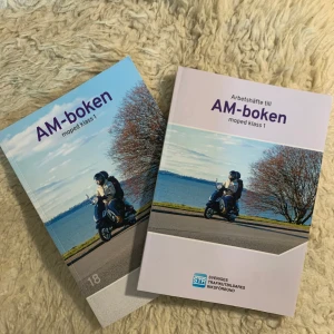 AM böcker till moppe kort - Säljer dessa två am böcker. En bok och ett arbetshäfte. Arbetshäftet är några sidor skriva i början men det går att sudda bort om så viljat.