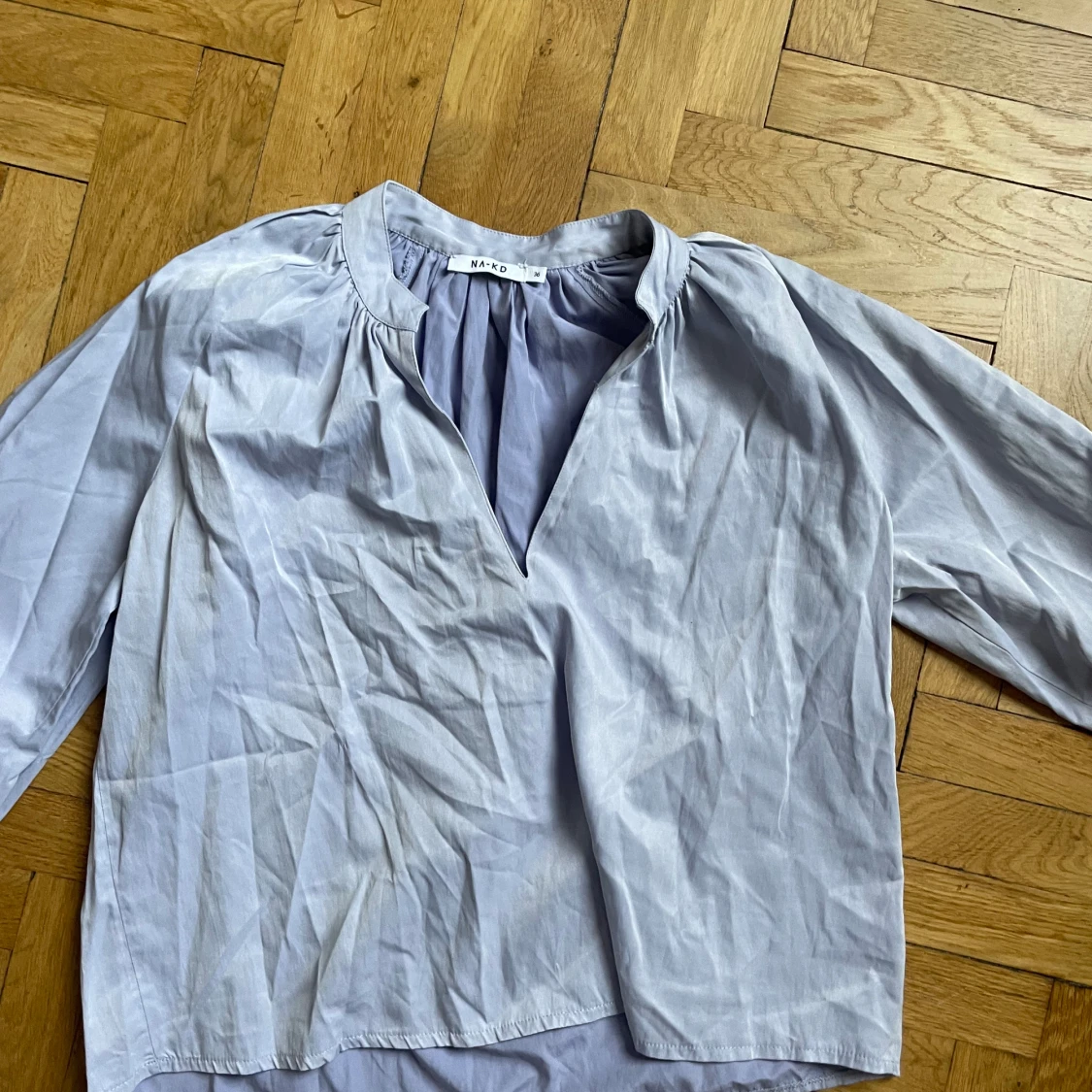 Krispig blus ljusblå - 90