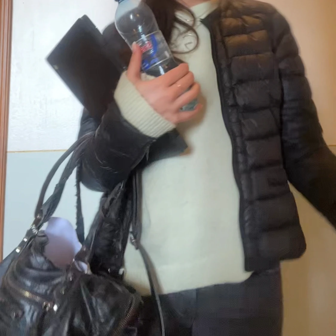 Svart dunjacka  - 90