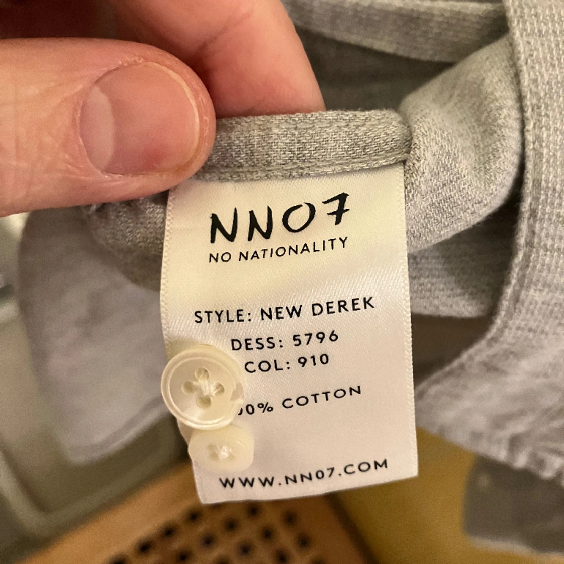 Tunn NN07-Skjorta Grå - 91