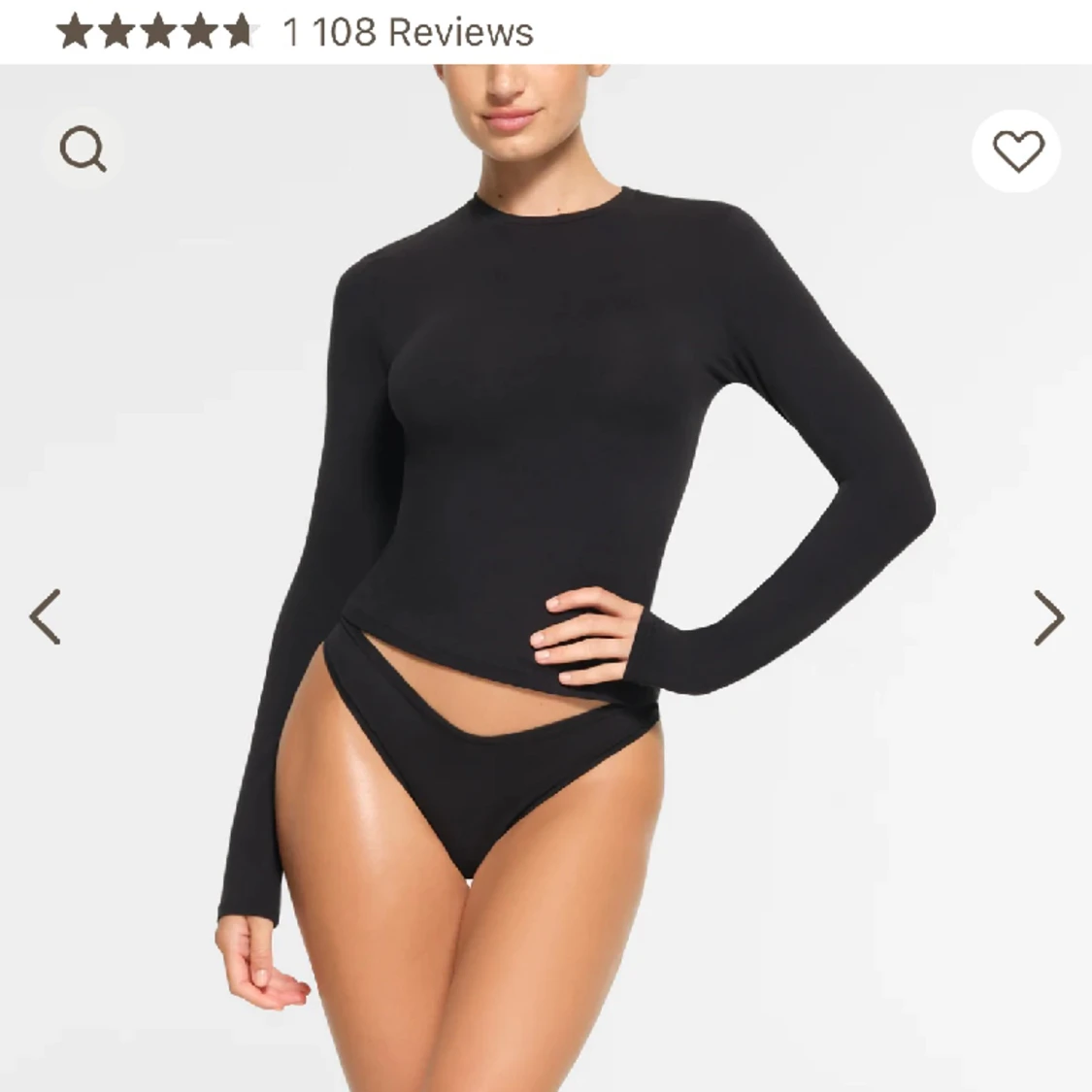 Skims cotton jersey long sleeve t-shirt - 90