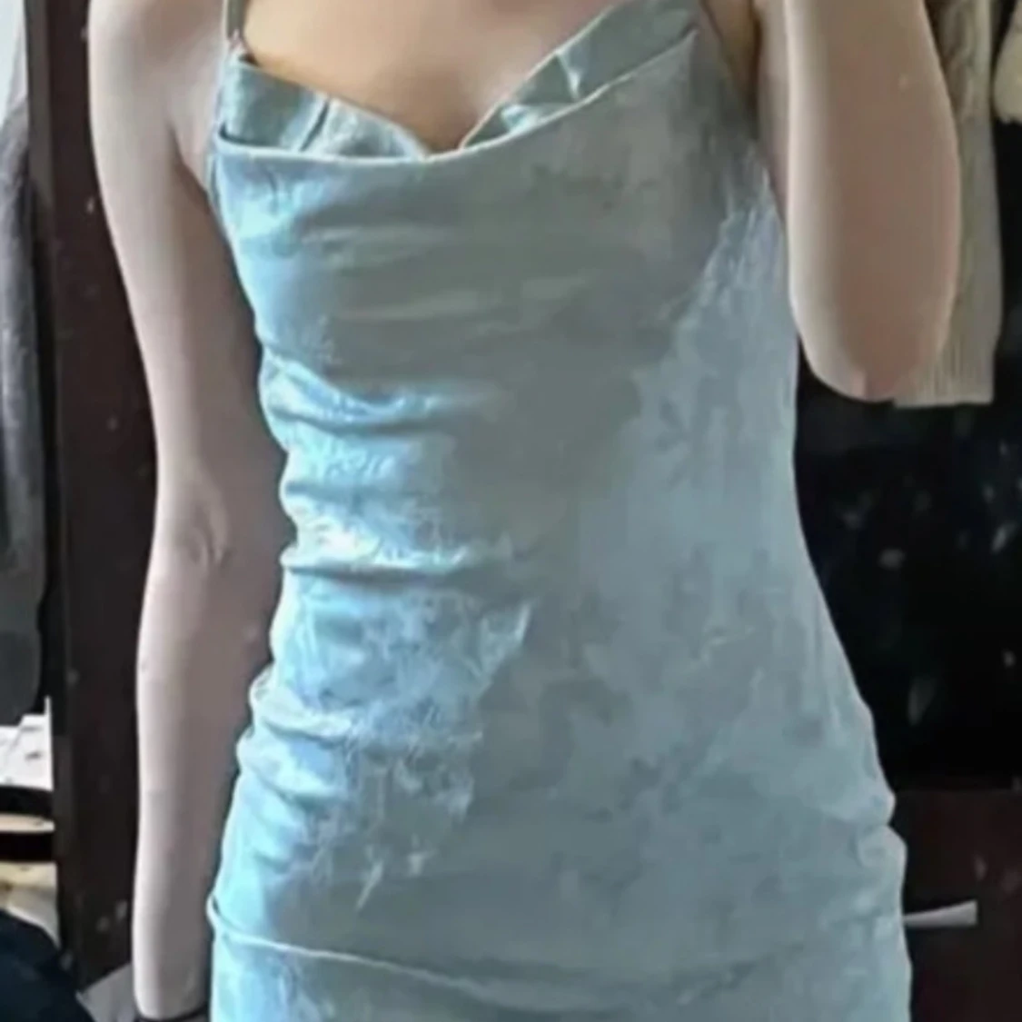 Blue silk dress  - 93