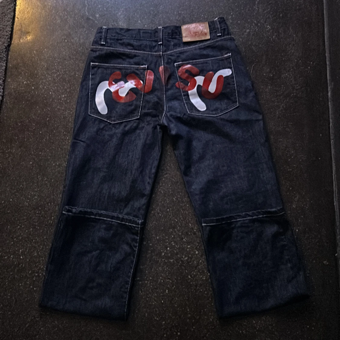 Evisu raw denim jeans