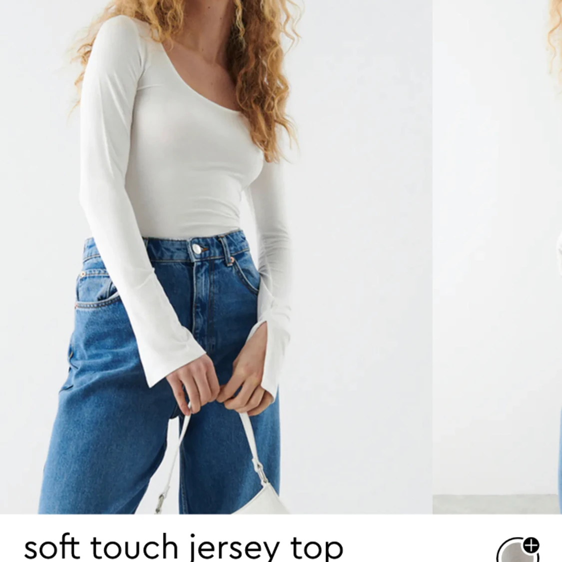 Långrärmad vit tröja - 91