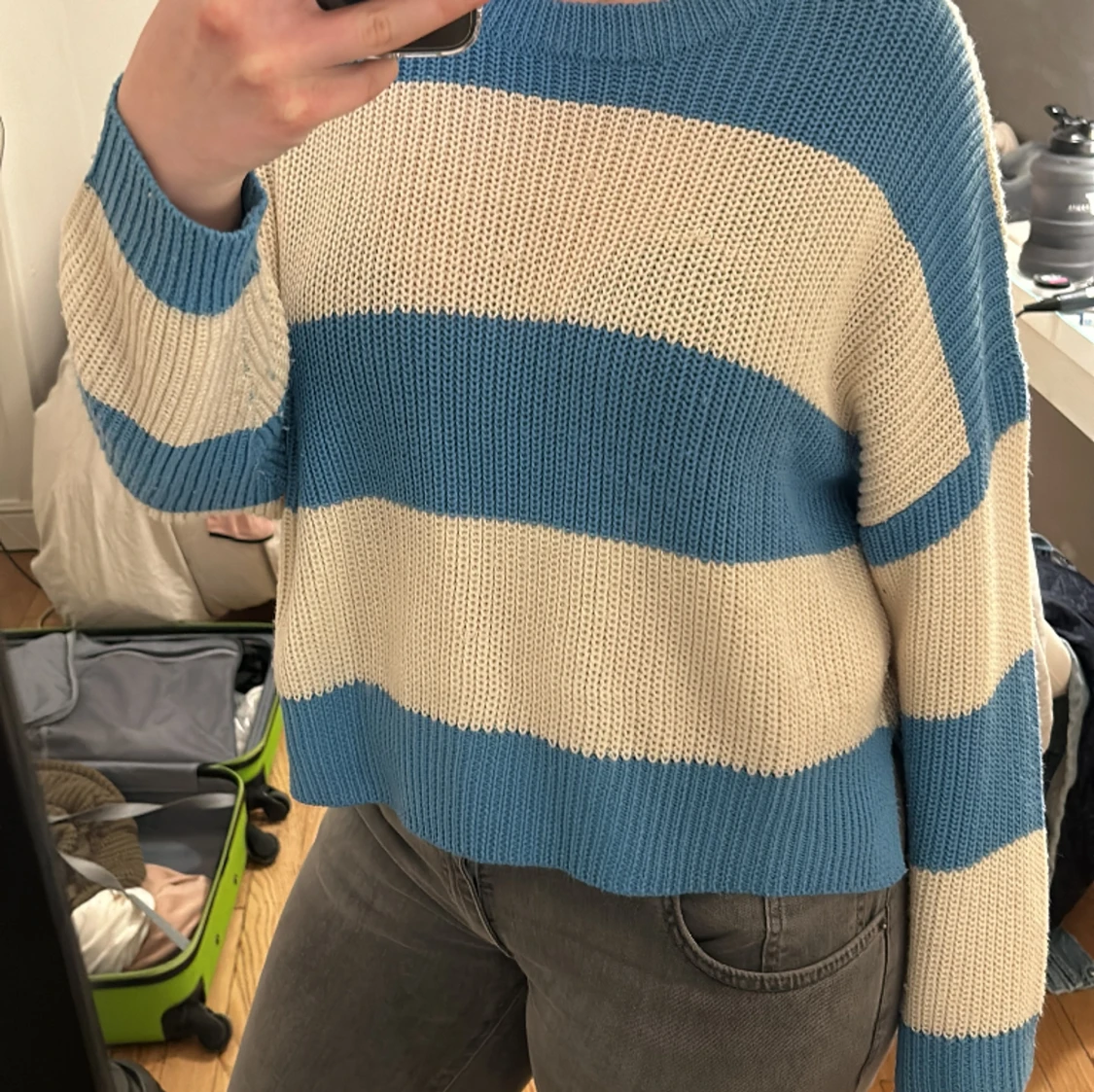 Randig stickad!💙 - 90