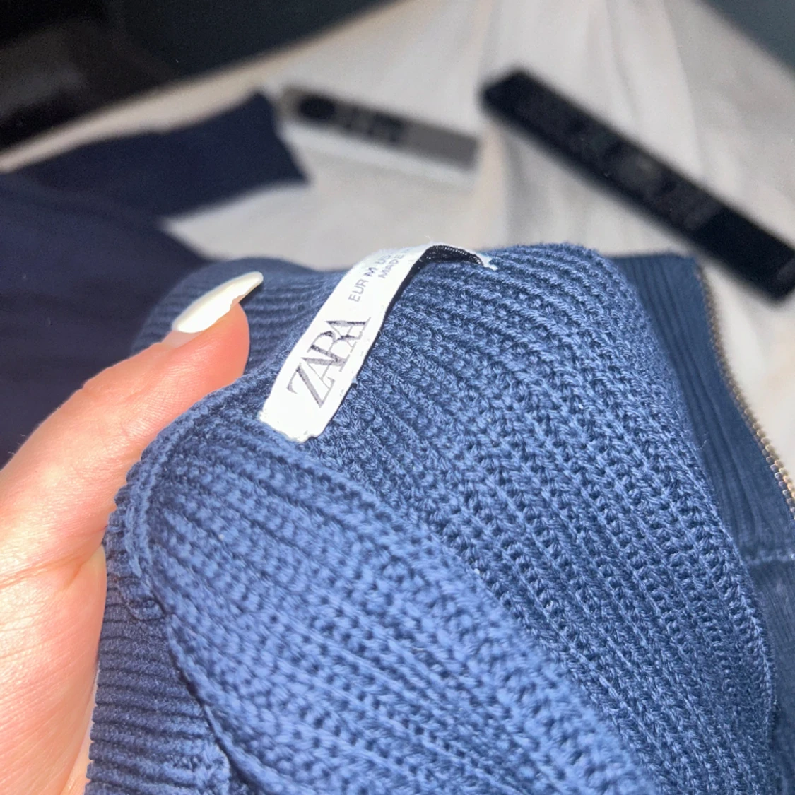 Marinblå half zip - 29