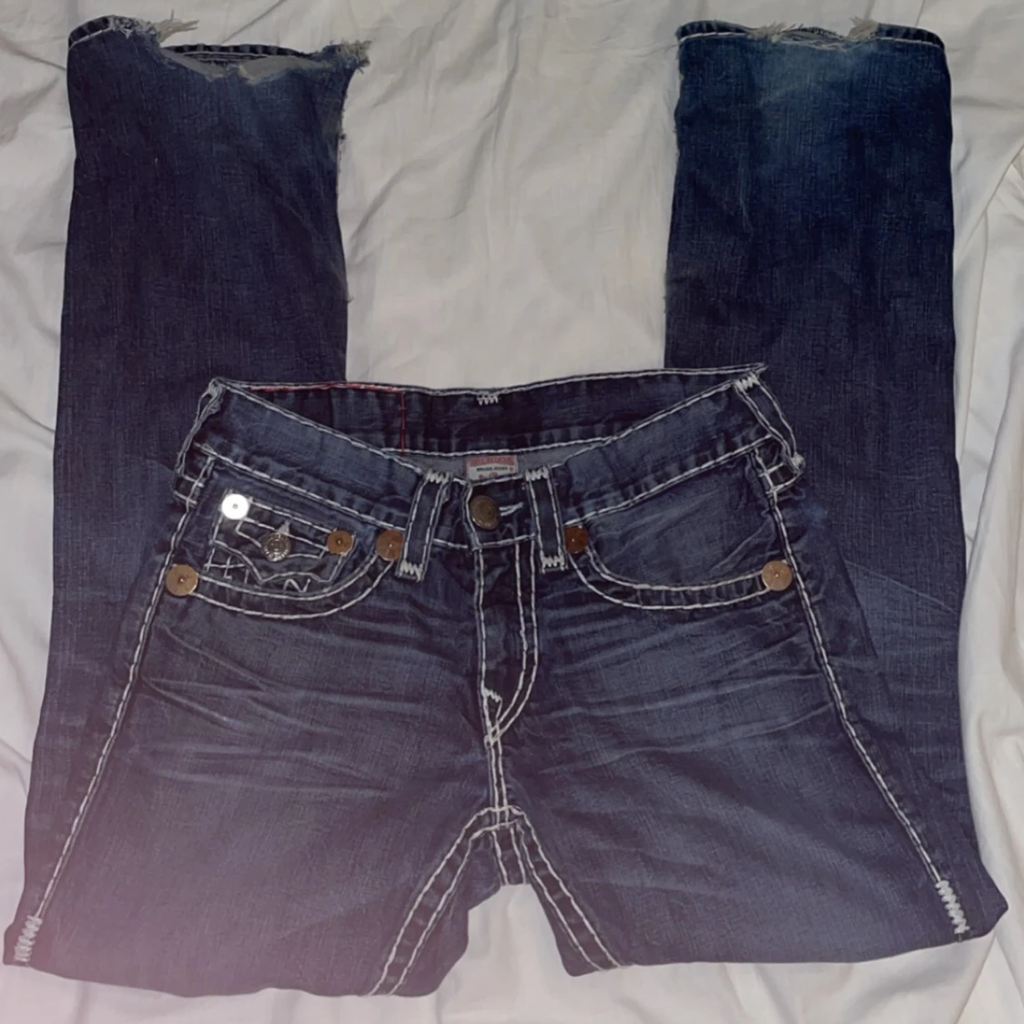 Blå True Religion Straight - 90