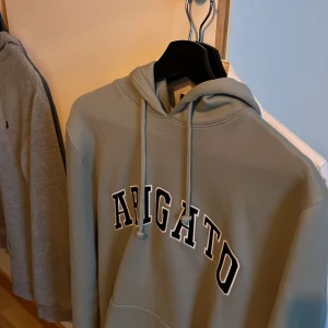 Arigato Hoodie - Trendig Arigato hoddie perfekt inför vår eller sommarkvällar🥰 Mycket sparsamt använd. Skick: 9/10🤍 Färg: Olivgrön (Något ljusare) Storlek: XS/S   Skriv gärna vid fler frågor! 