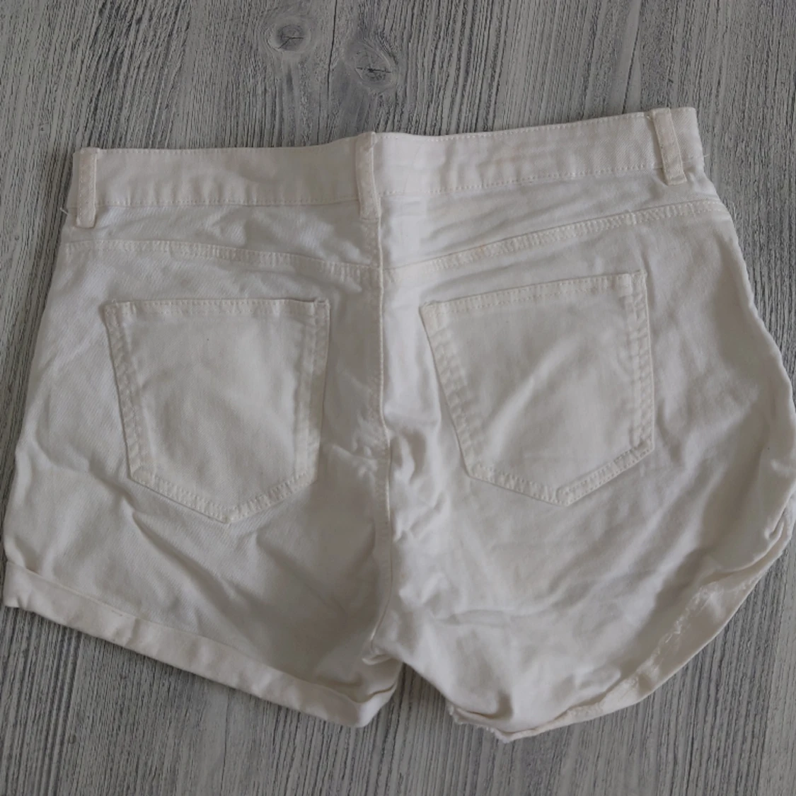 Jeansshorts vit - 90