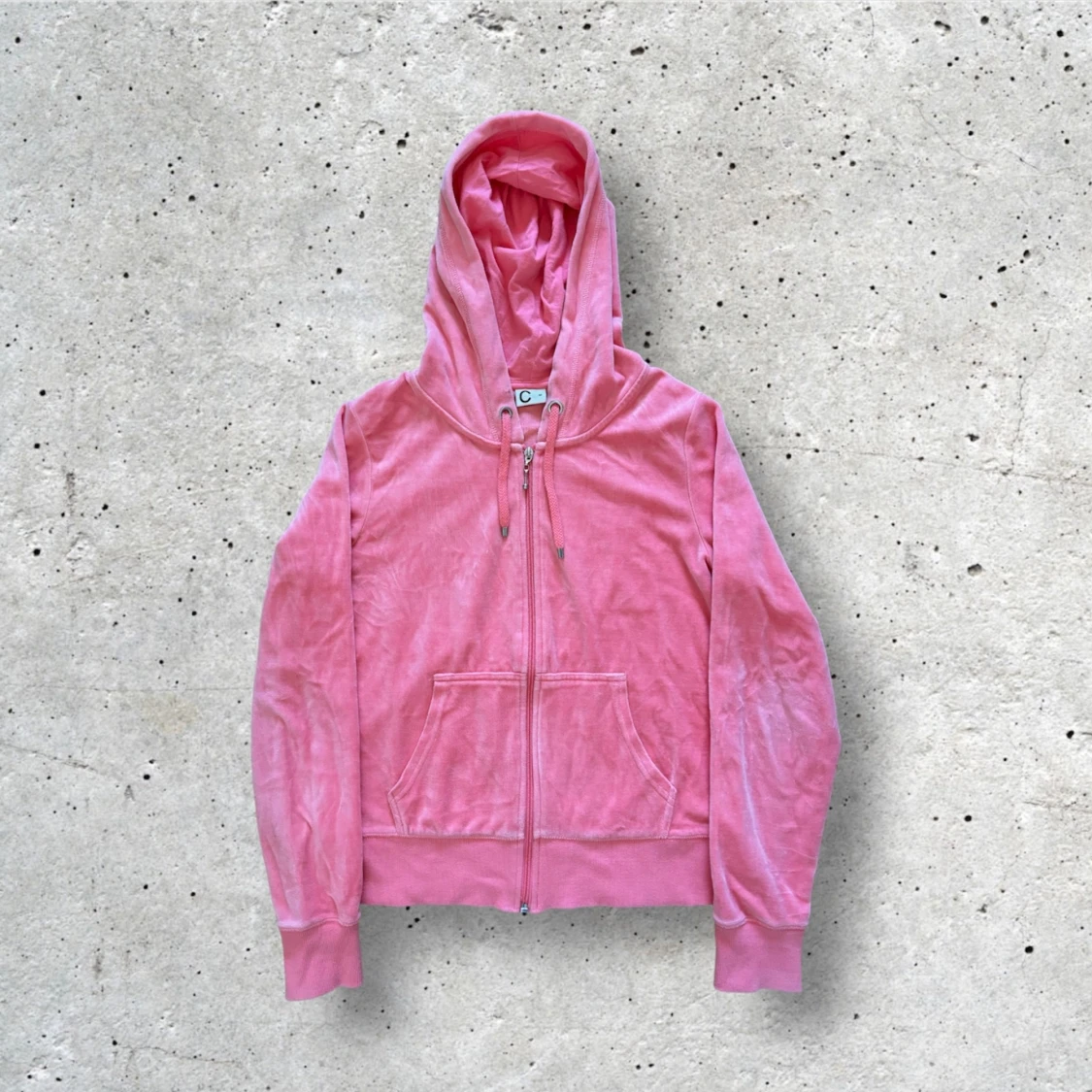 Rosa ziphoodie luvtröja