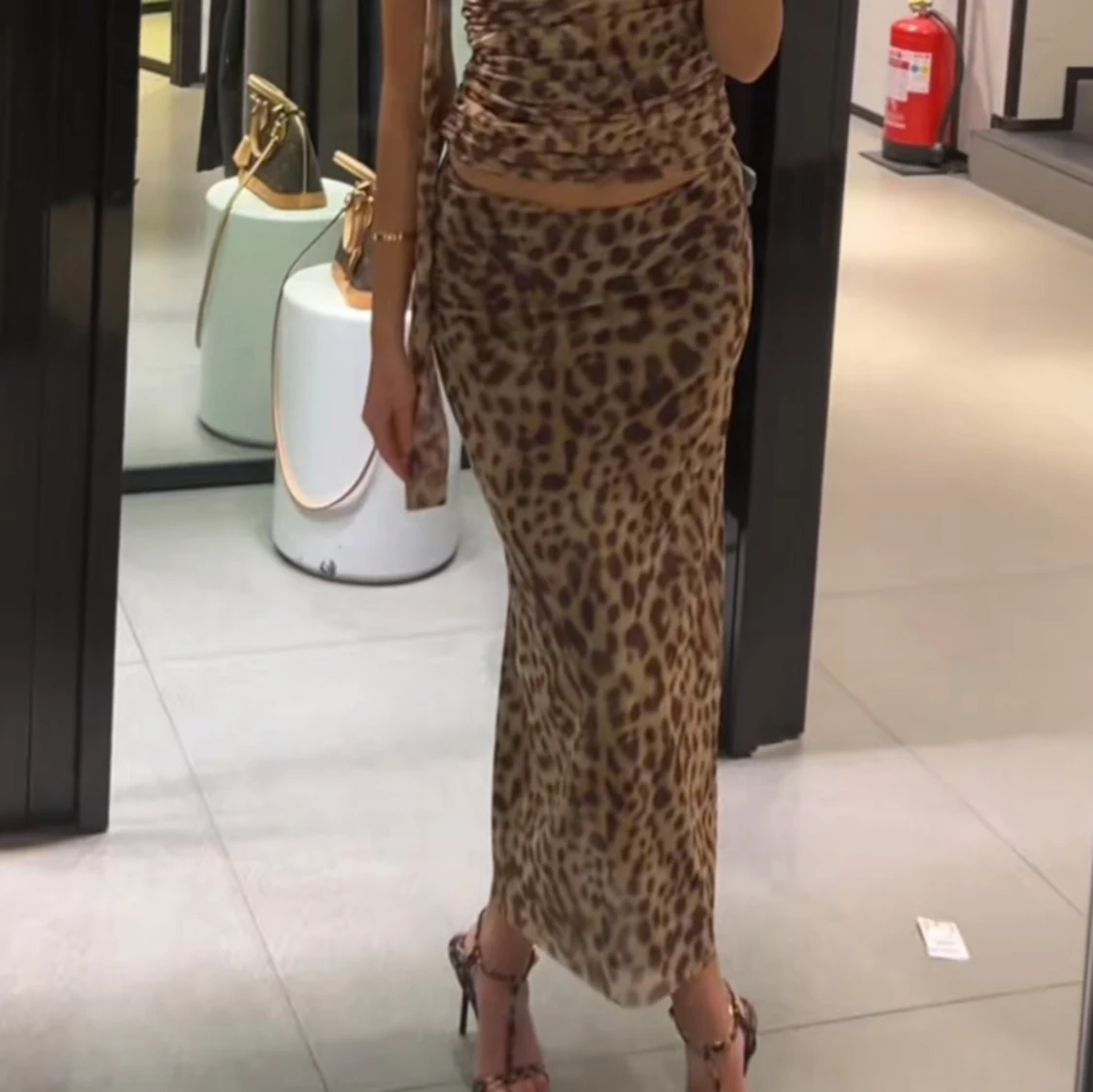 Leopard kjol