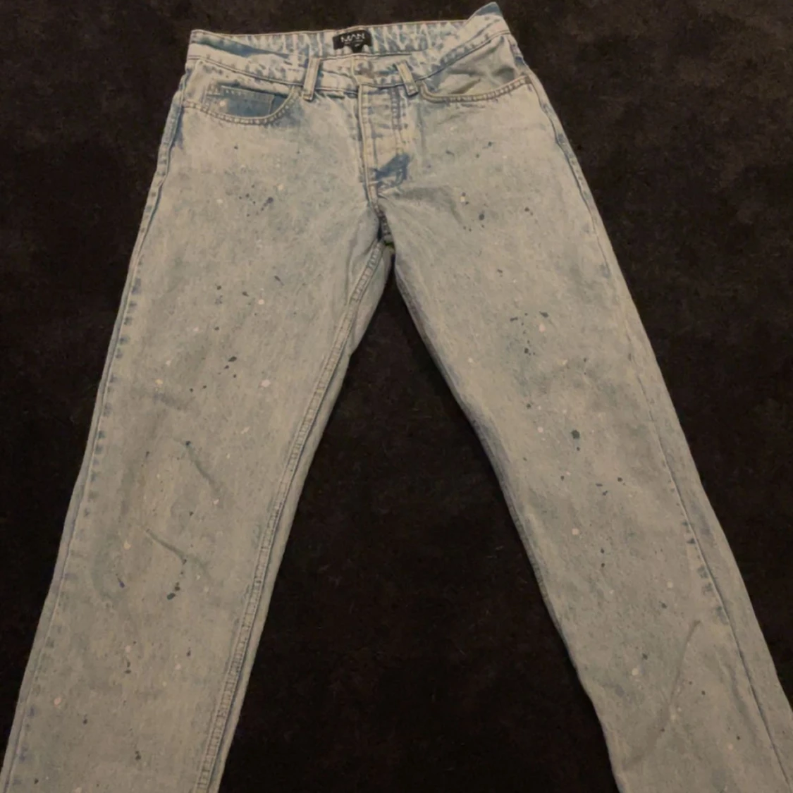 Jeans med färgskvätt - 90