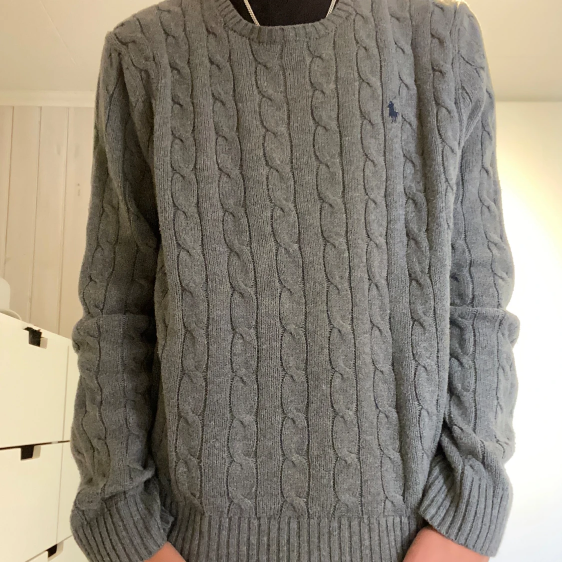 Ralph lauren sweatshirt, grå. - 90